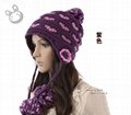 2012 New Design Warm and lovely Knitted Beanie Hat  2