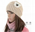 2012 New Design Warm and lovely Knitted Beanie Hat  4