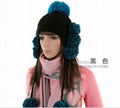 2012 New Design Warm and lovely Knitted Beanie Hat Language Option  French  4