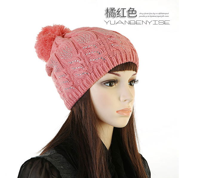2012 New Design Warm and lovely Knitted Beanie Hat Language Option  French  3