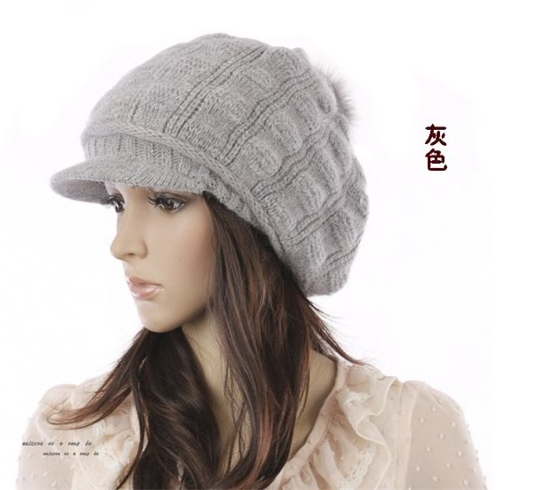 2012 New Design Warm and lovely Knitted Beanie Hat Language Option  French  4