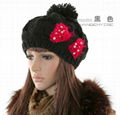 2012 New Design Warm and lovely Knitted Beanie Hat Language Option  French  4