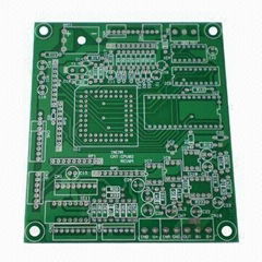 Double-sided PCBs with Green Solder Mask, White Silkscreen and FR4 Base Material