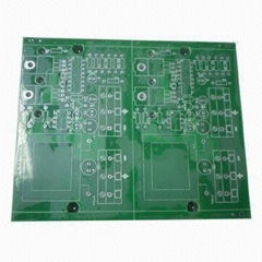 Single-sided PCB with Green Solder Mask, White Silkscreen and FR4 Base Material