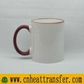 sublimation for handle color mug