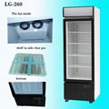 glass door display refrigerator showcase