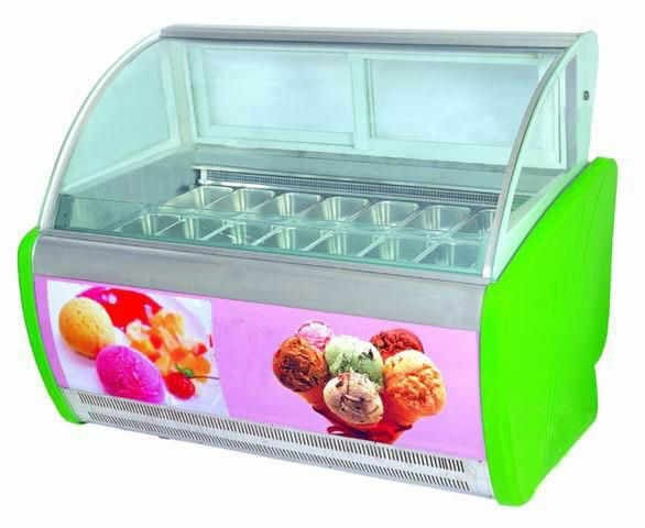 supermarket toughen glass ice cream display freezer 2