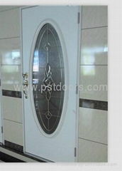 Steel Glass Door with White Primed Coat Finish