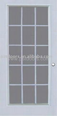 15 lites steel glass door