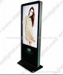 55''mall center stand alone outdoor ad equipment,transparent lcd display