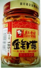 Golden Needle Mushroom in Chili Oil