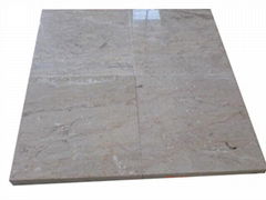 Beige marble tile for constructions 