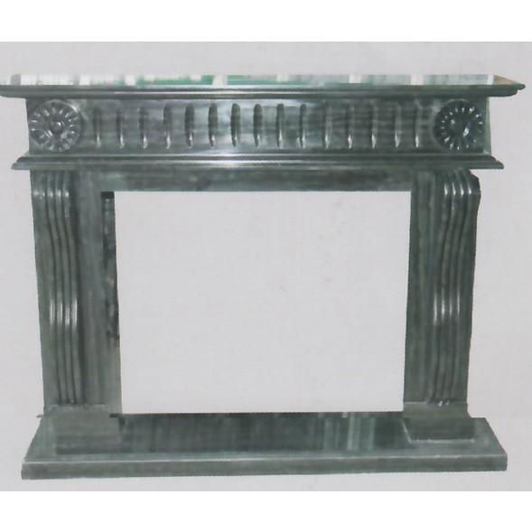 Black marble fireplace 