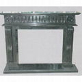 Black marble fireplace 