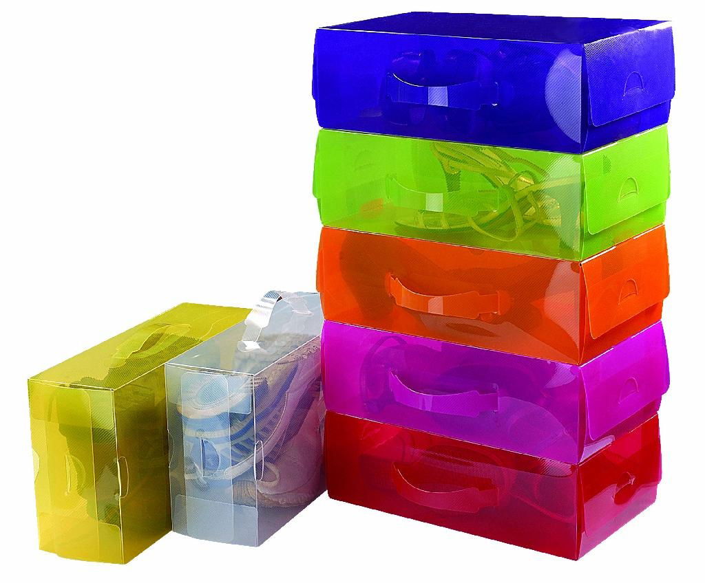 Folding clear shoe boxes 4