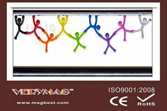Q-Man Mini Flexible Magnets, Office Supplies Creative Bookmarks Memo Clip Book