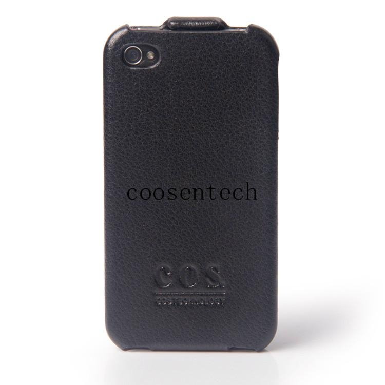 genuine leather phone cases for iphone4&4s 3