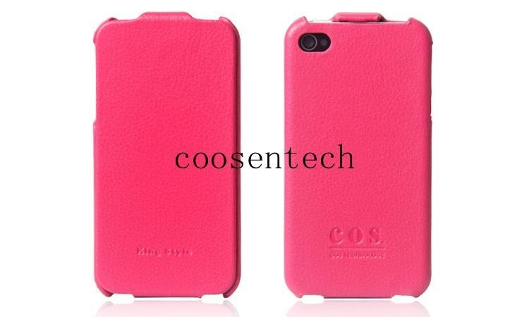 genuine leather phone cases for iphone4&4s 4