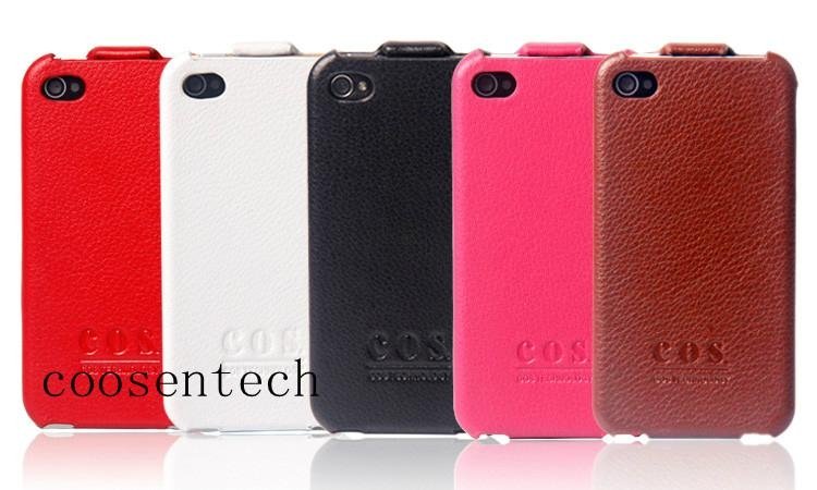 genuine leather phone cases for iphone4&4s 5