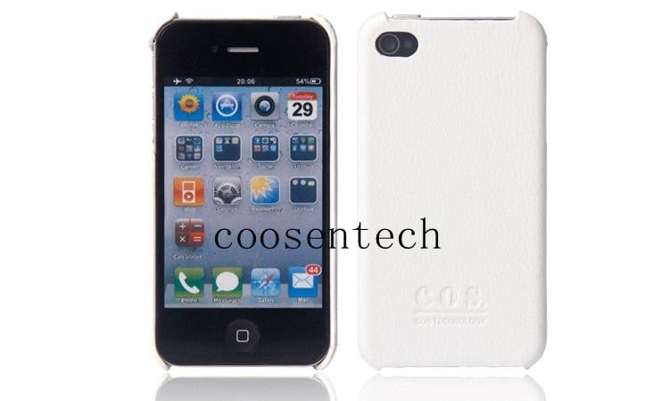 mobile phone leather Case shell for iphone4&4s 2
