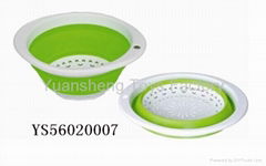 Folding Colander plastic colander with cover