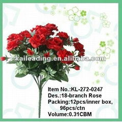 artificial 18-branch rose bush 