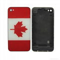 Retro Flag Back Rear Glass Battery Door Cover Housing for iPhone 4 4G 4