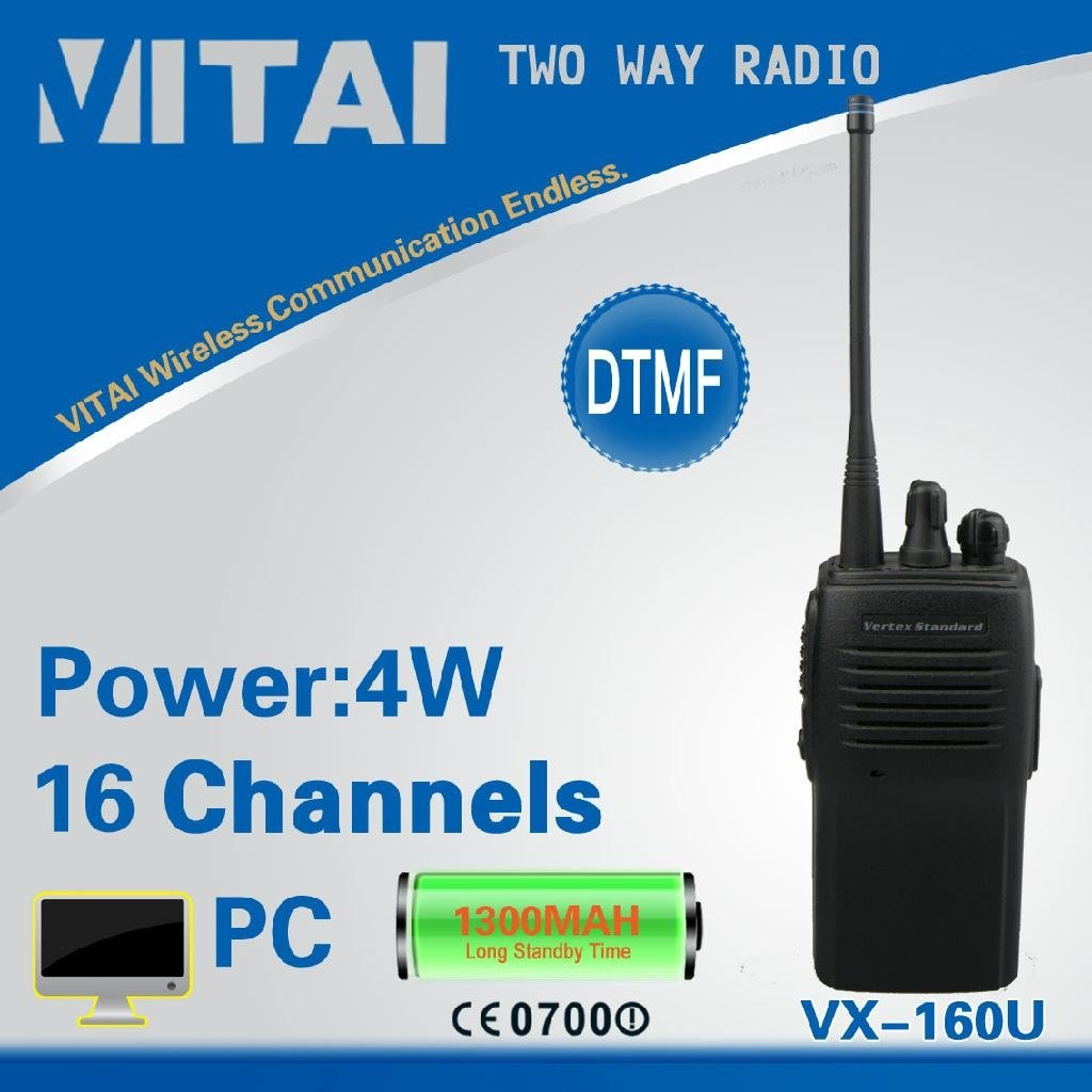 VX-160U 16Channels UHF Portable Walkie Talkie