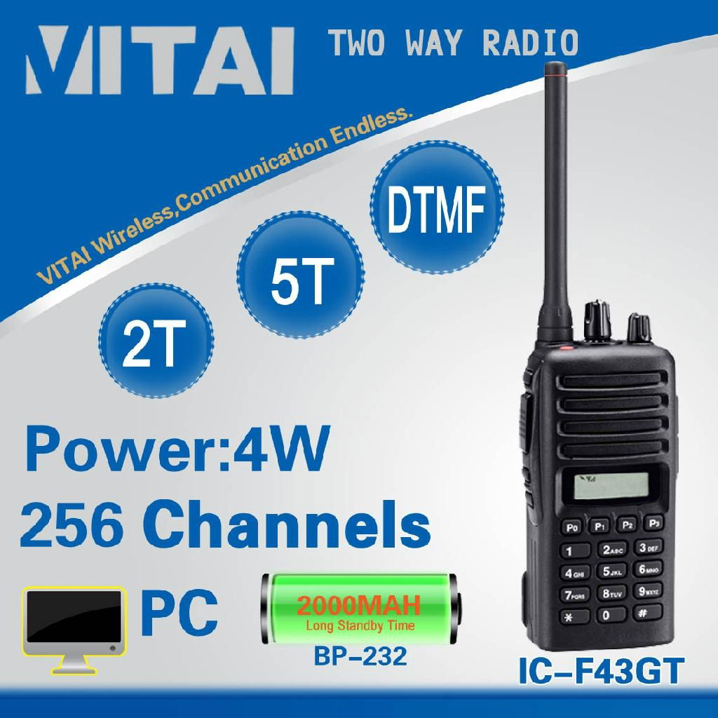 Handhel UHF Police Two Way Radio IC-F43GT