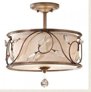 3-light european pendant light in brown