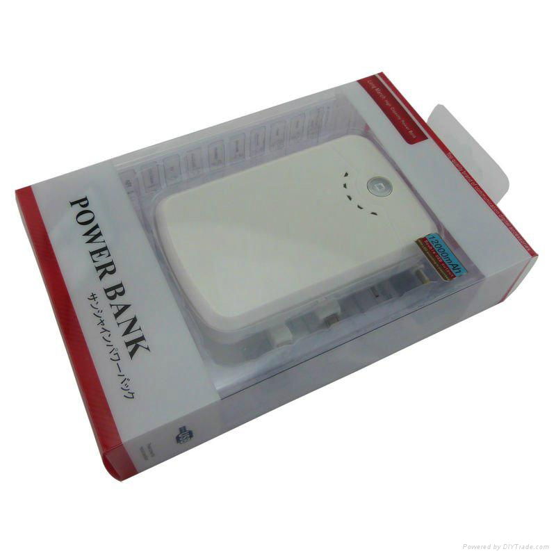 Best selling 12000mAh double USB ports power bank 3