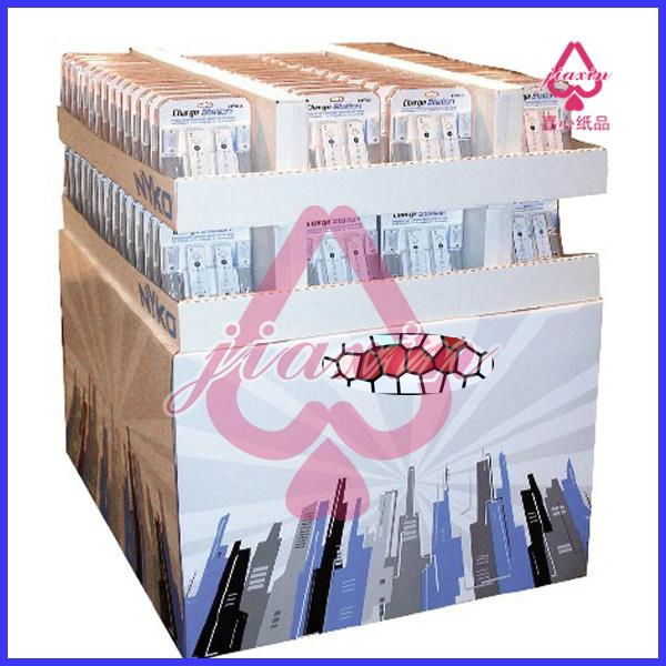 compartment cardboard display shelves for books promotion 4