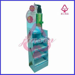 4 tier advertising pop up cardboard display for shampoo products