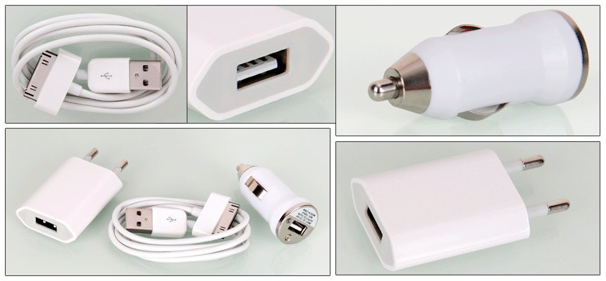 Mini 3 in 1 Charger for iPhone 4GS 4G 2