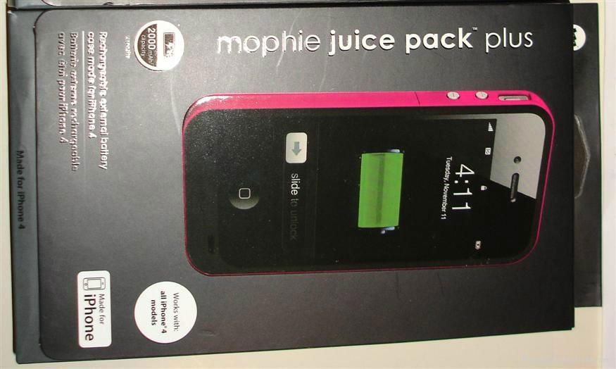 with mophie juice pack  battery charger case for iphone 4& 4s 3