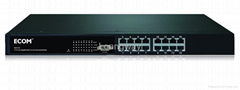 ECOM S2516G Gigabit Managed Ethernet Switch with 16 ports