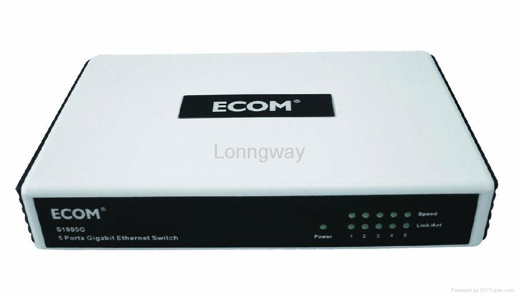 ECOM S1005G mini fast Gigabit Unmanaged Ethernet Switch with 5 ports 2