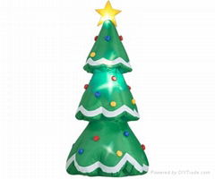2012 hot sale inflatable green christmas  santa tree