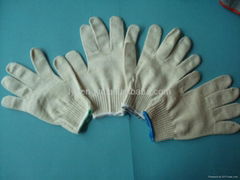 White Knitted Cotton Gloves for Working Safety