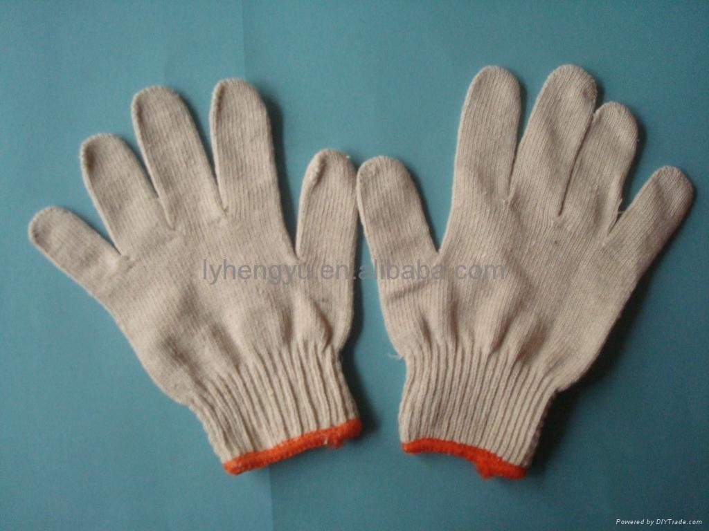 10 Pins White Construction Safety Cotton Working Gloves