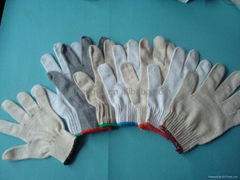 2012 7 Pins Naural White Cotton Gloves