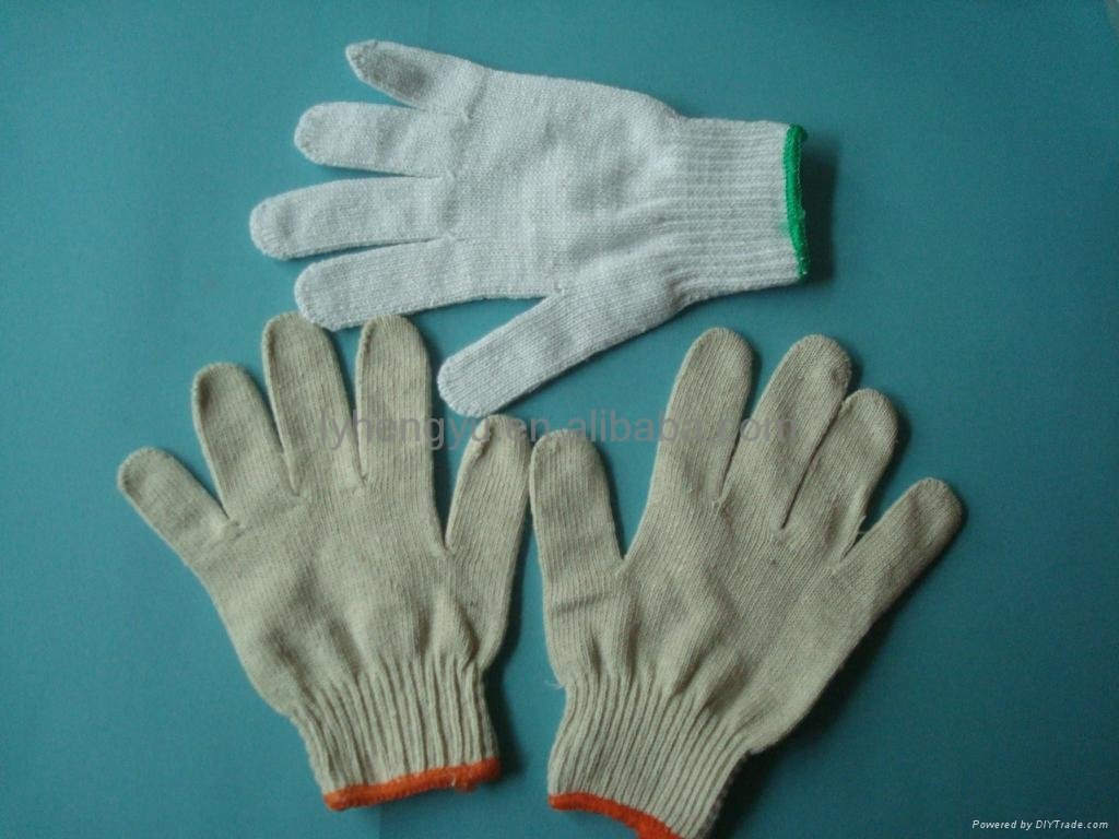 Cotton Glove/Bleached White 7 Gauge Safety Working Gloves
