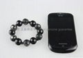 Imports of Natural Black Onyx men a Buddism godness Guanyin Bead Bracelet 1