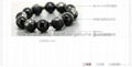 Imports of Natural Black Onyx men a Buddism godness Guanyin Bead Bracelet 3