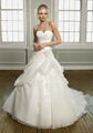 Fashion strapless ball gown handmade flower bridal wedding dress 1