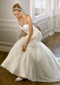 Fashion strapless mermaid floor-length  handmade flower bridal wedding dress 2