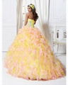 2012 newest strapless ball gown  beading  organza prom dress 3