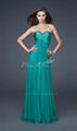 2012  strapless A-line purple long evening dress 3