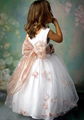 2012  scoop handmade flower A-line flower girl dress 2