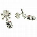 Bow Dangle Hello Kitty 3D Sterling